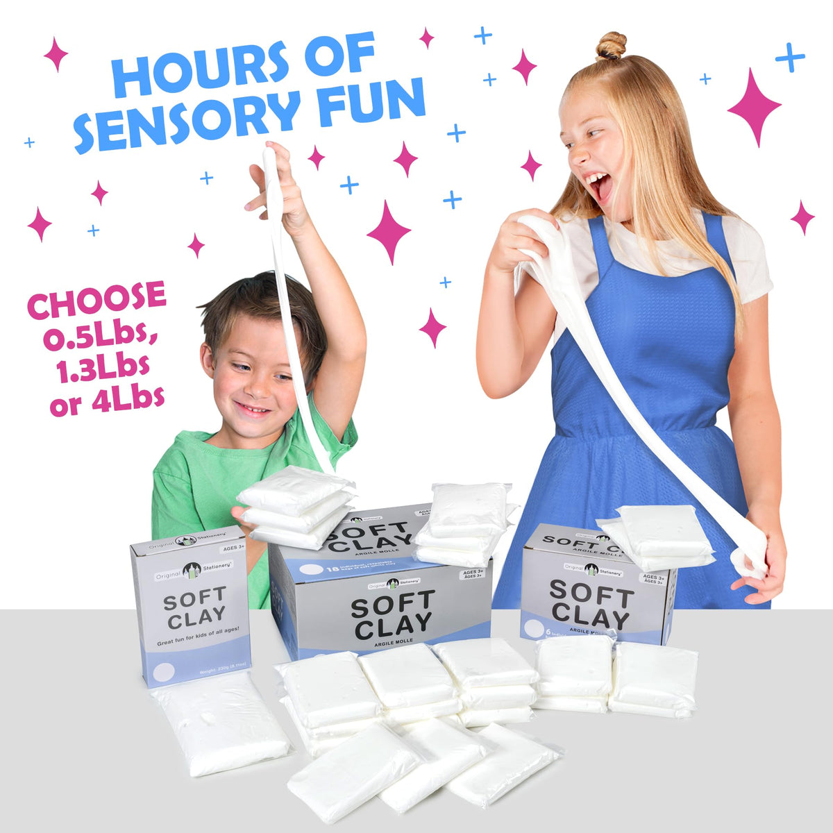 Original Stationery safe air-dry clay for safe kids projects