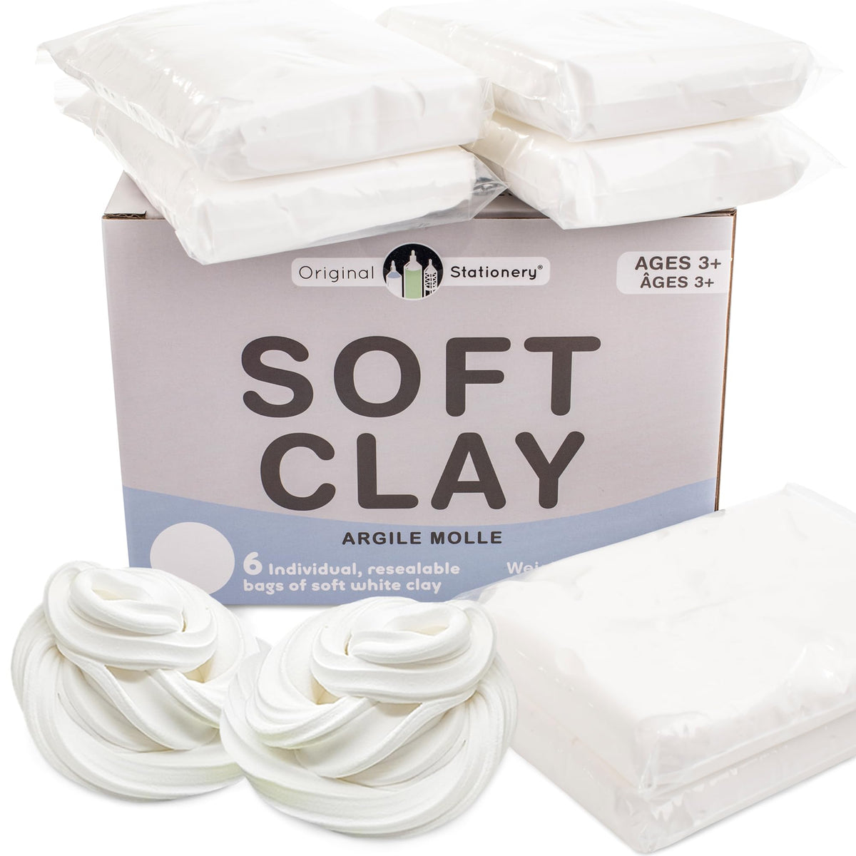 Original Stationery soft clay for butter slime, smooth base for creative mixing.