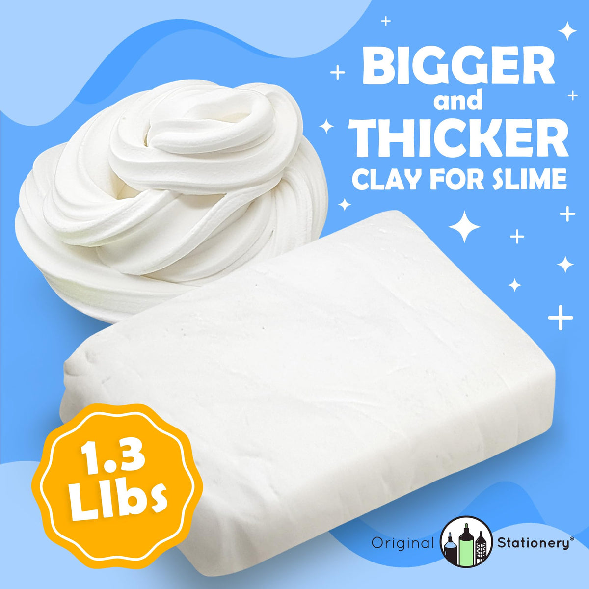 Original Stationery soft clay in action for sculpting and hand-molding fun.
