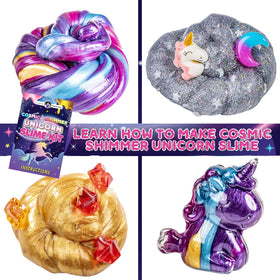 Original Stationery Unicorn Slime Kit glow-in-the-dark slime shows playful night-time texture