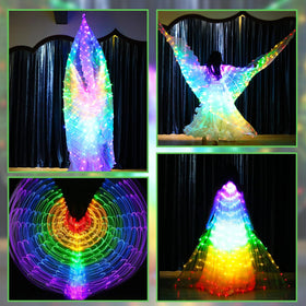 Orizizhic rainbow wings suit Halloween, Christmas, parties, and playful performances.