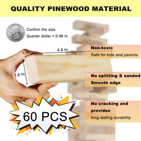 Orizliztion premium wood blocks with smooth edges for safe play