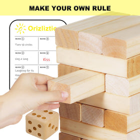Orizliztion sanded wood edges with smooth finish for safe play.