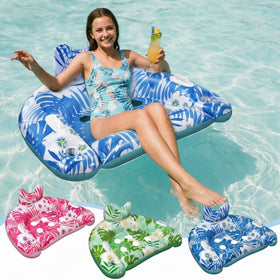 Ornnut kids pool floats three-pack with cupholders for drinks on sunny days