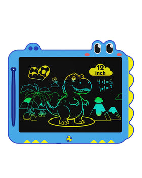 ORSEN 12 inch LCD Doodle Board with green dinosaur, ideal for screen-free creative play.