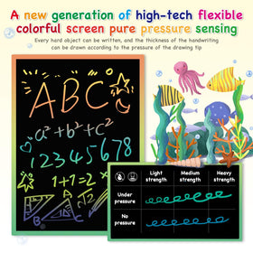 Eraser button on ORSEN tablet clears drawings instantly