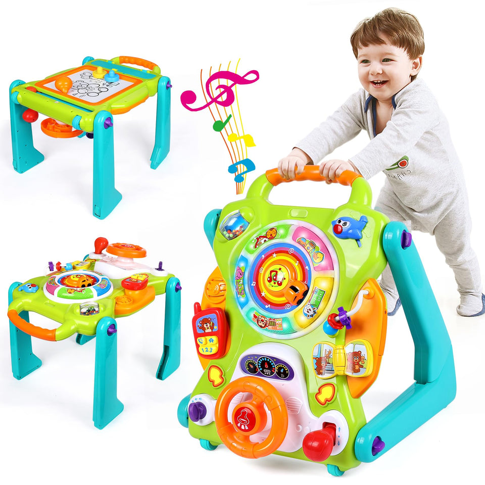ORWINE 3-in-1 baby walker front view with sturdy handle for early steps