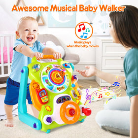 ORWINE 3-in-1 baby walker side view highlighting stable base