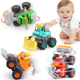 ORWINE baby boy toy cars push-and-go set boosts fine motor skills during fun play