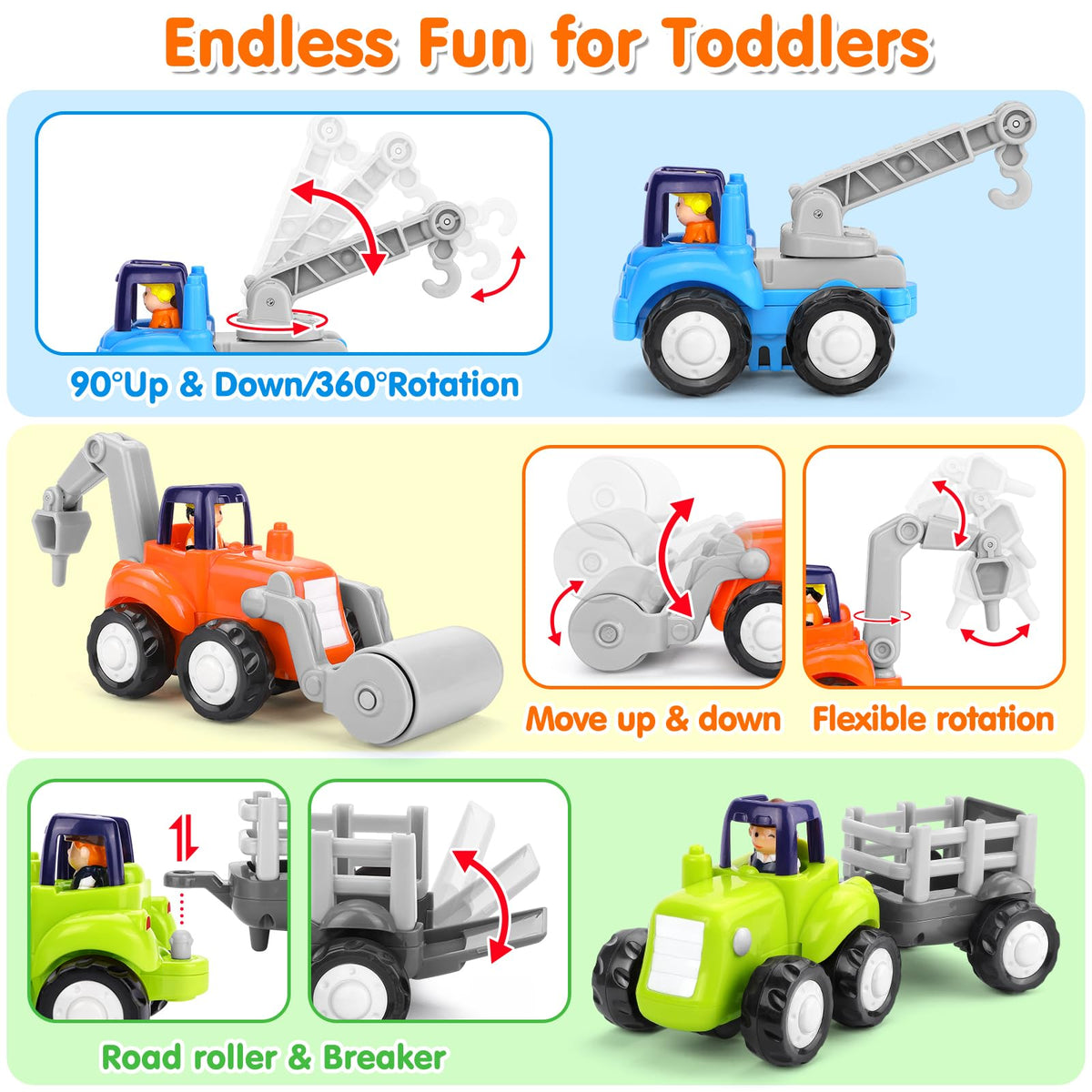 ORWINE Inertia Trucks road roller supports rolling play on carpet and sand.