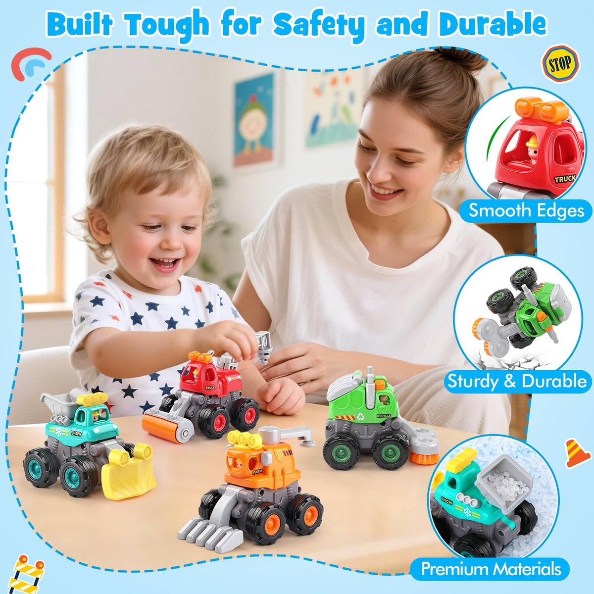 ORWINE snow truck action highlights sturdy design and playful sounds inspiring imaginative stories