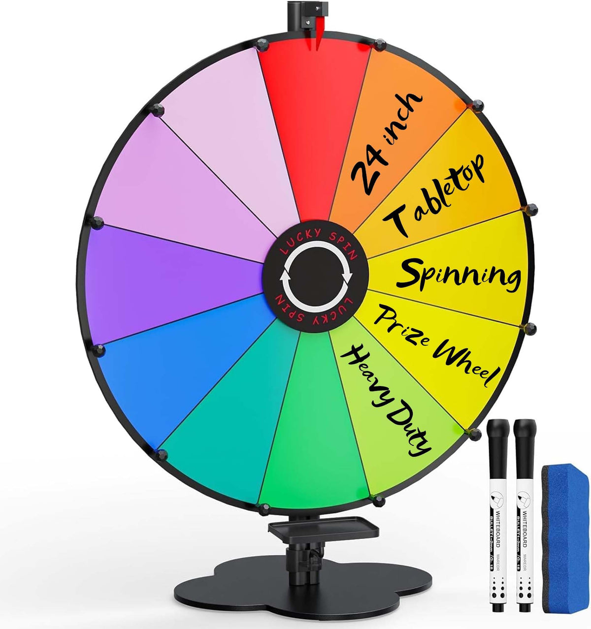 ORWOD prize wheel 24inch tabletop display for events and classrooms
