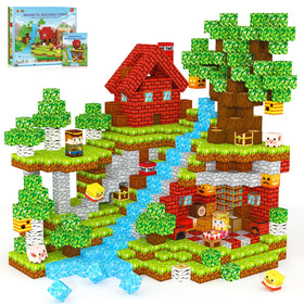 ORZbb magnetic blocks forest scene for imaginative STEM play