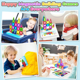 ORZbb magnetic tiles colors and shapes display to inspire creativity and spatial thinking.