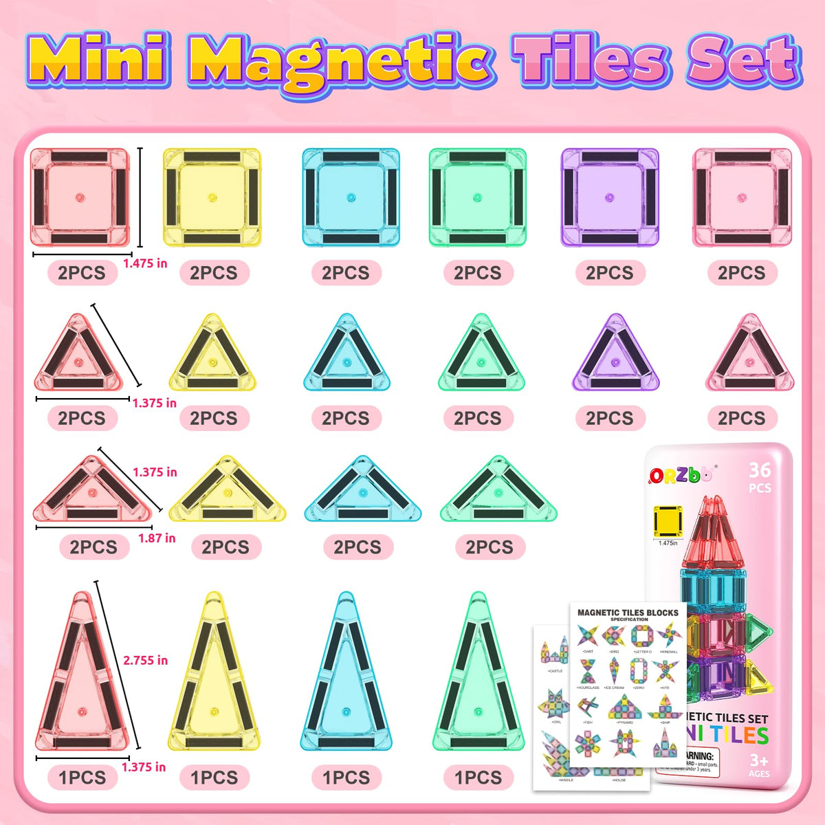 ORZbb mini tiles compatible with larger sets for expandable play