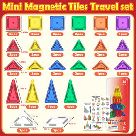 ORZbb Travel Mini Tiles colorful pieces inspire creative play and color recognition