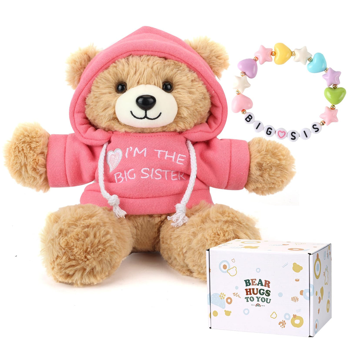 Osacoe I am the big sister teddy bear ready for hugs and cuddles.