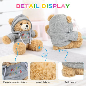 Osacoe soft plush teddy in closeup shows ultra-soft texture and cuddle appeal.