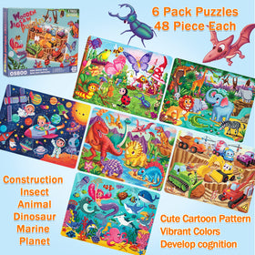 OSBOO construction vehicles puzzle builds problem-solving while exploring machines.