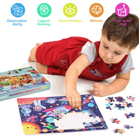 OSBOO wooden dinosaurs puzzle supports cognitive development through play.