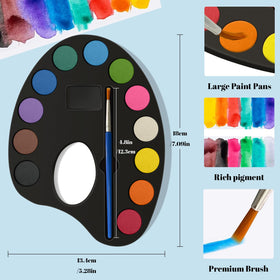 OSIMIG 12 vibrant color pigments ideal for blending watercolor washes.