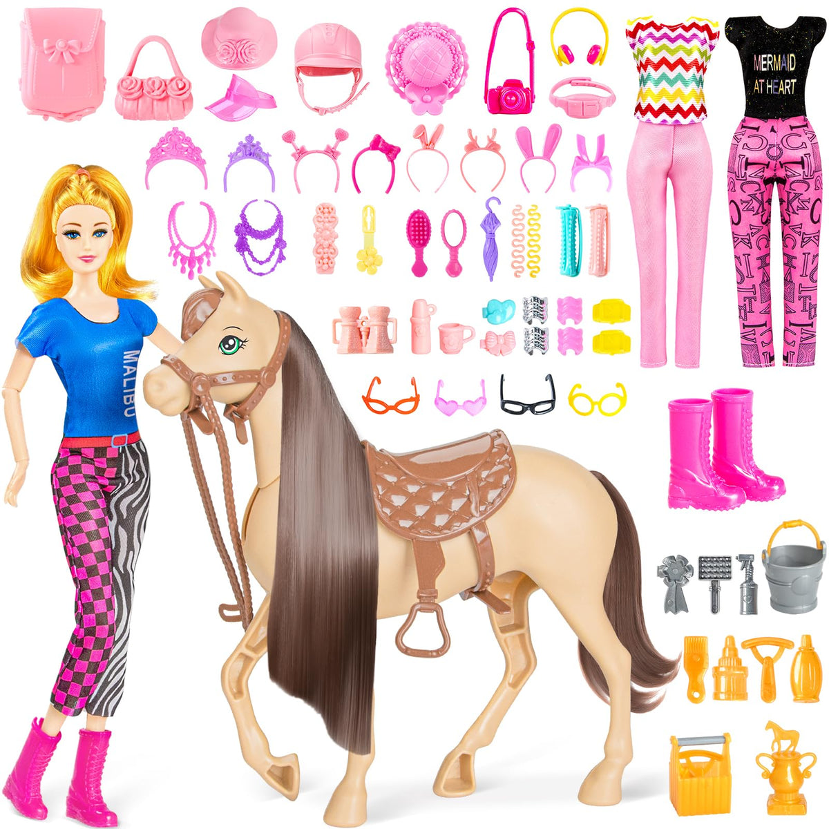 Osllate doll and horse set with 11.5-inch doll for imaginative pretend play.