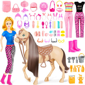 Osllate doll and horse set with 11.5-inch doll for imaginative pretend play.