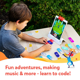 Osmo Awbie adventure character guided by tangible blocks fosters problem solving