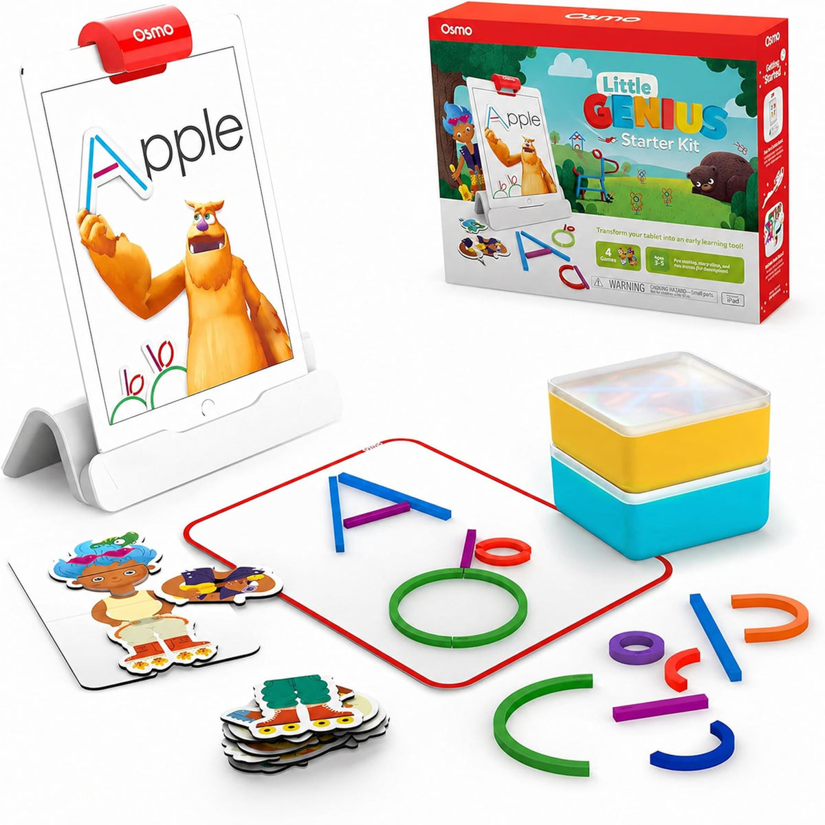 Osmo Little Genius base included for hands-on learning with iPad