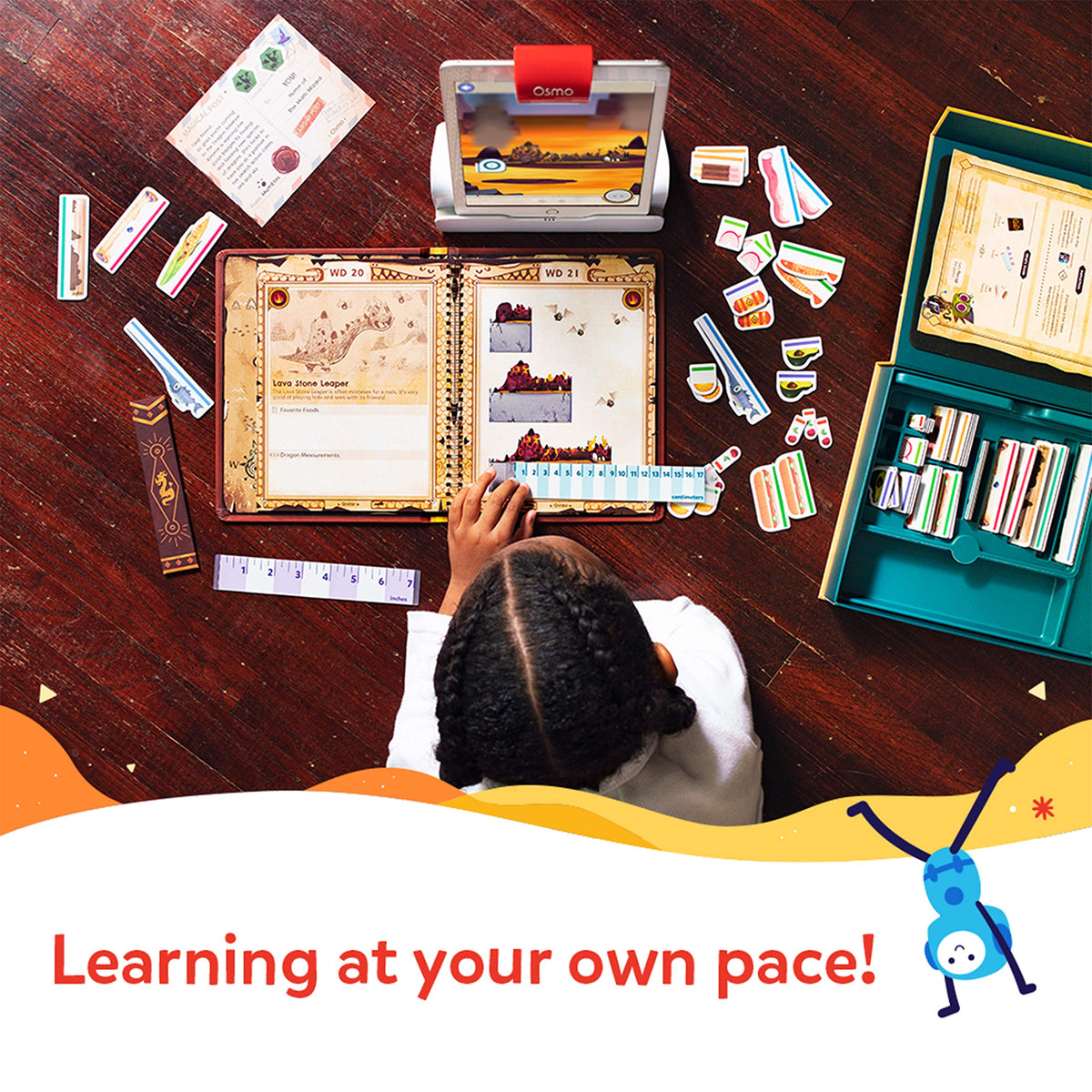 Osmo Math Wizard food tokens enable tangible non-standard units
