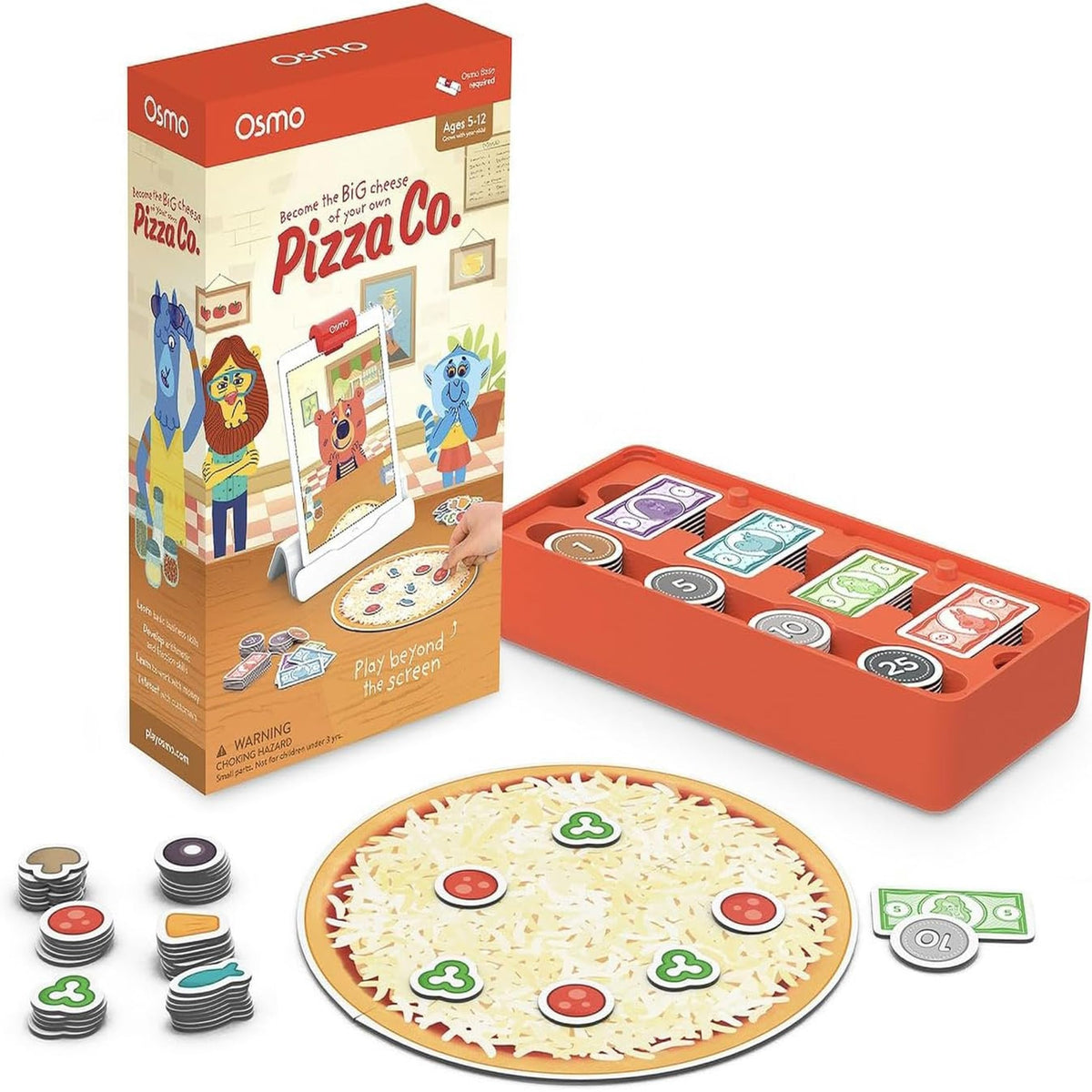 Osmo Pizza Co. game pieces for hands-on math and money learning