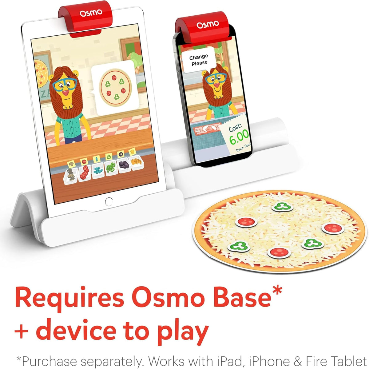 Osmo Pizza Co. toppings tray supports quick number sense and budgeting practice