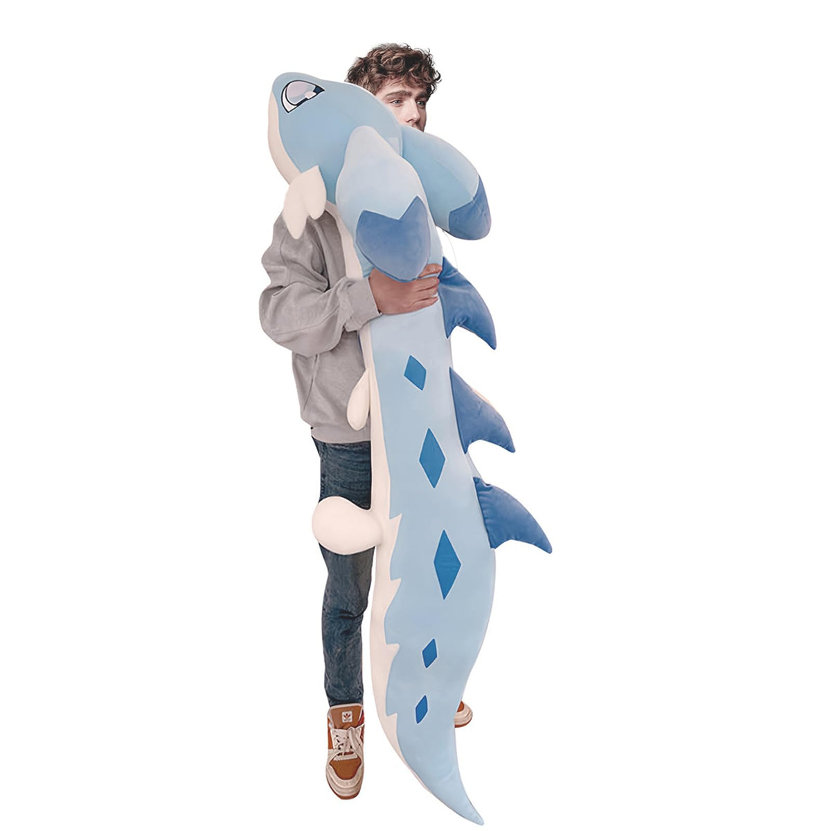 OSOCU 60-inch blue Chillet plush toy offers giant cuddle space for bedtime and lounging.