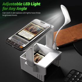 OSTENBIG Card Scanner Pro sloped ramp guiding cards into the slot smoothly