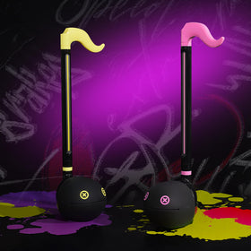 Group jam scene with Otamatone Monster Lime for all ages