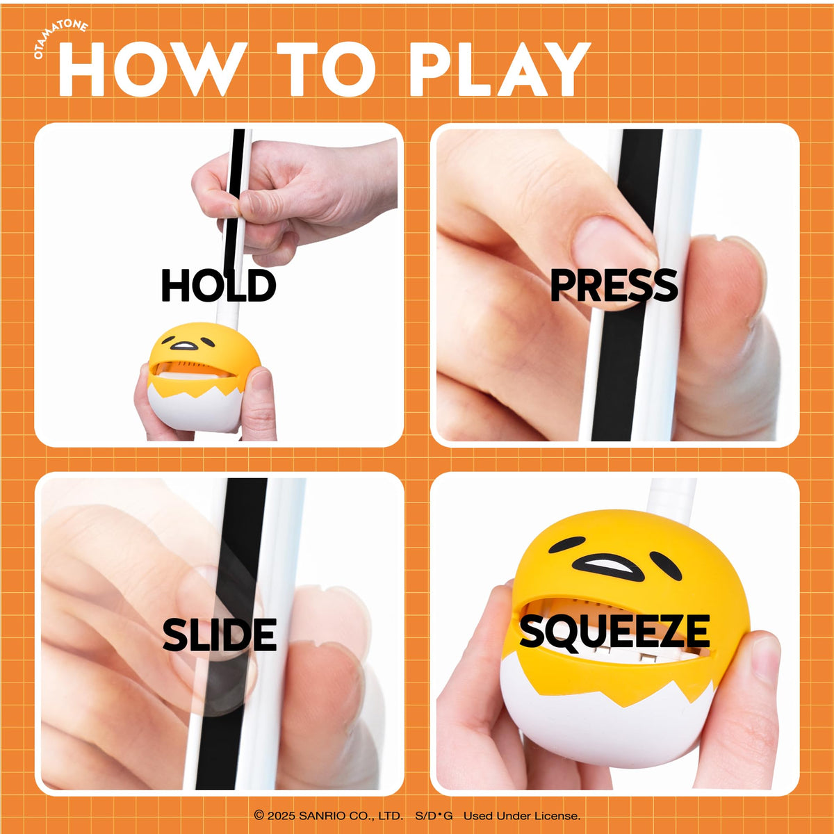 Otamatone Sanrio Gudetama with song sheet supports learning along with easy tunes.