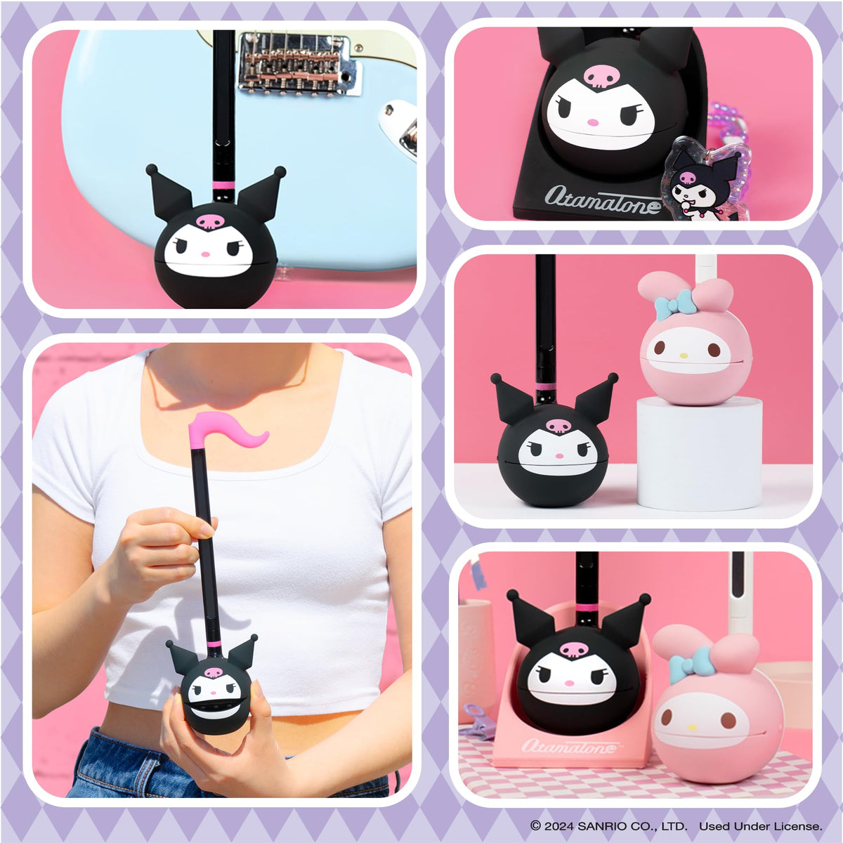Otamatone Sanrio Kuromi instruction sheet and starter guide.