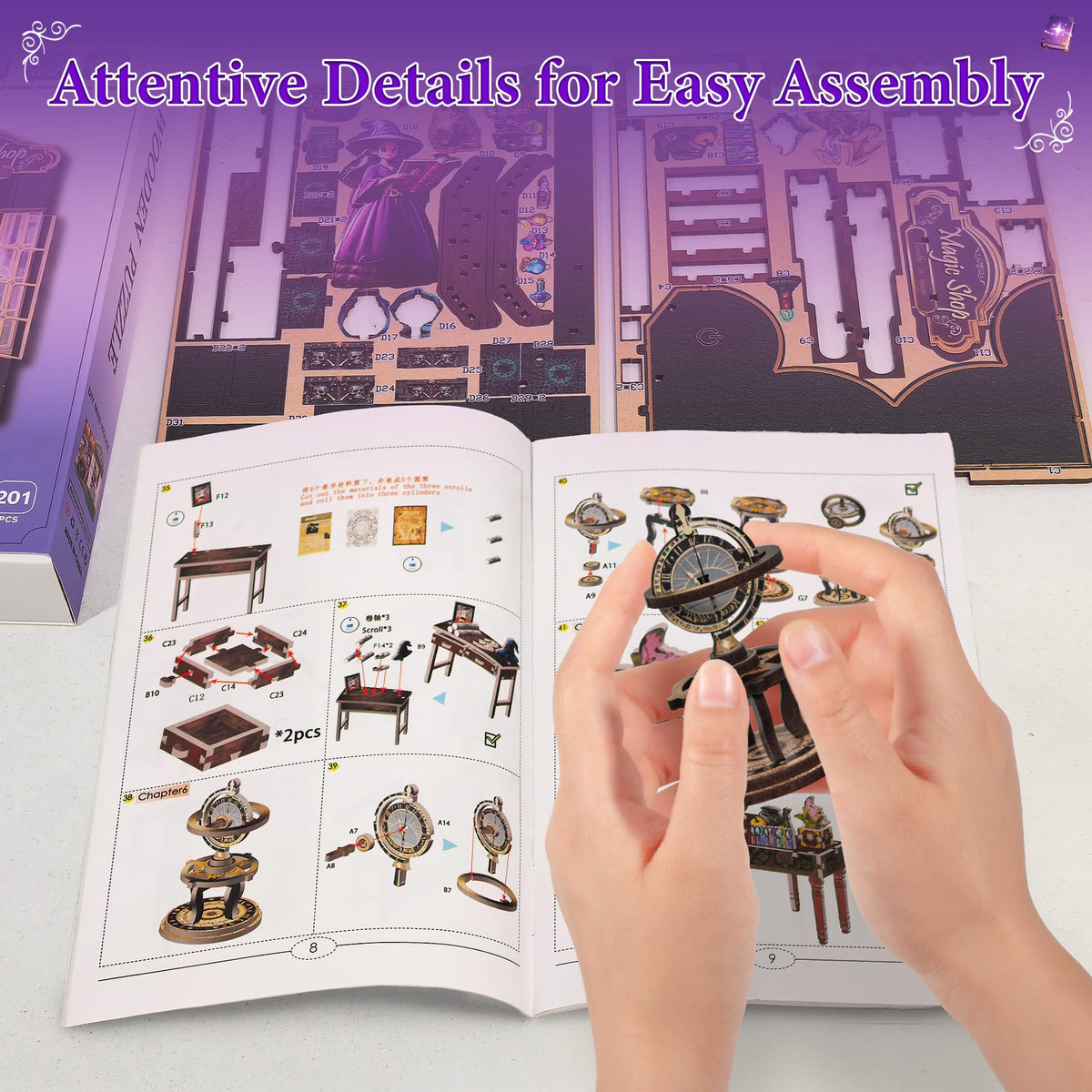 OTIOTHING Book Nook Kit requires two AAA batteries to glow