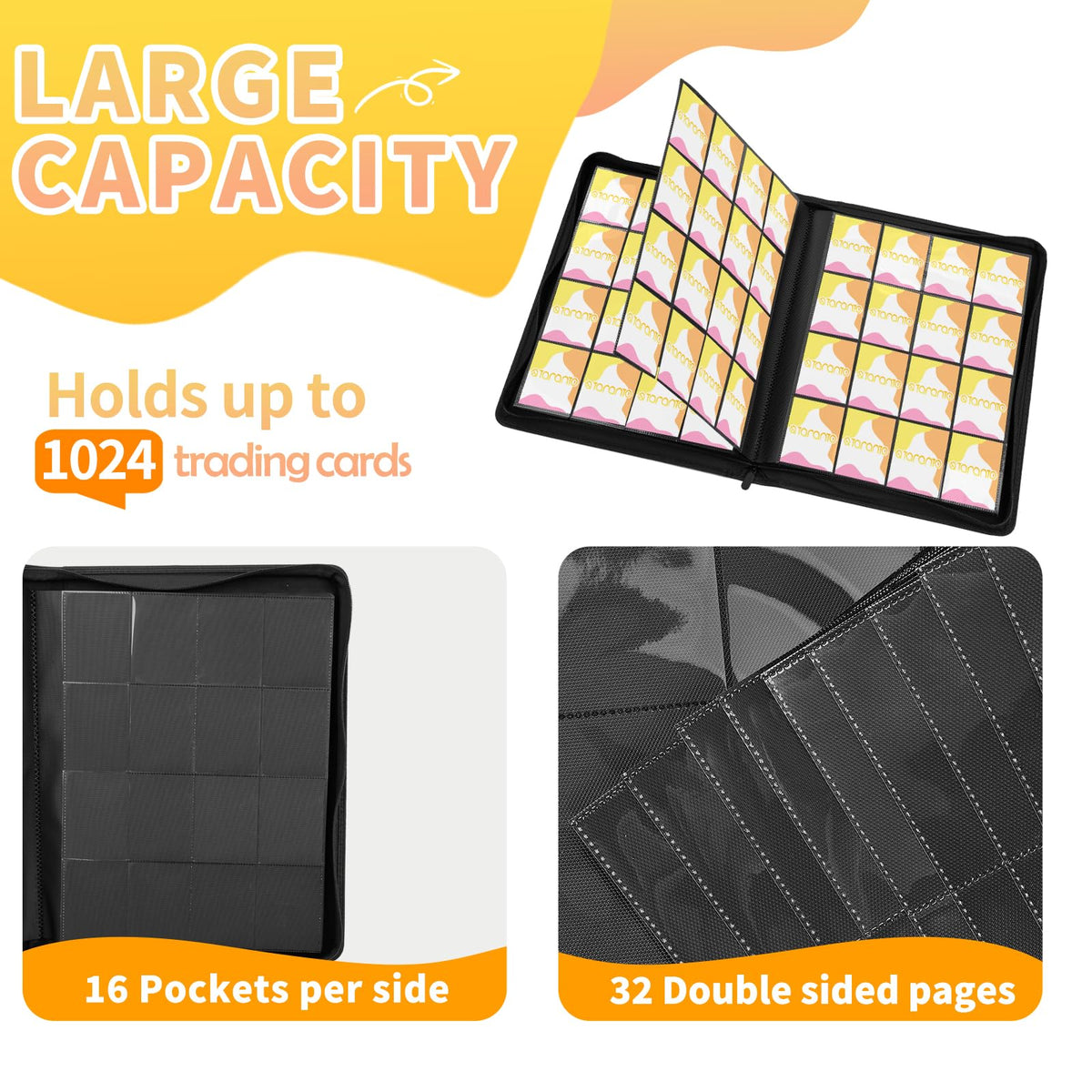 OTMOTMO 16-pocket page with side-loading slot for easy access.