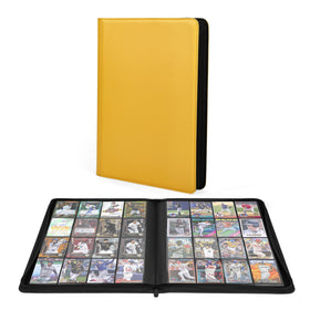 OTMOTMO premium yellow binder with front cover holding 1000+ cards