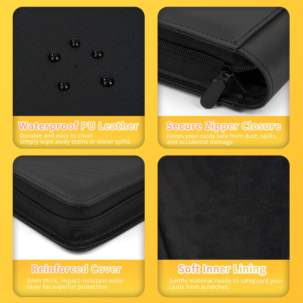 OTMOTMO waterproof non-slip material keeps the binder travel-ready.