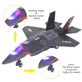 OTONOPI F-35 lights and sounds feature lights up during flight-style play.