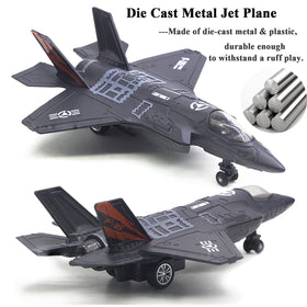 OTONOPI F-35 pull-back action captured in motion, ideal for interactive play.