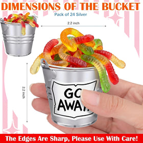 Otoolling compact silver buckets closeup, perfect for small treats