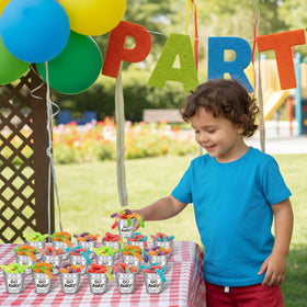 Otoolling party favors decor arrangement shows portable, reusable holders