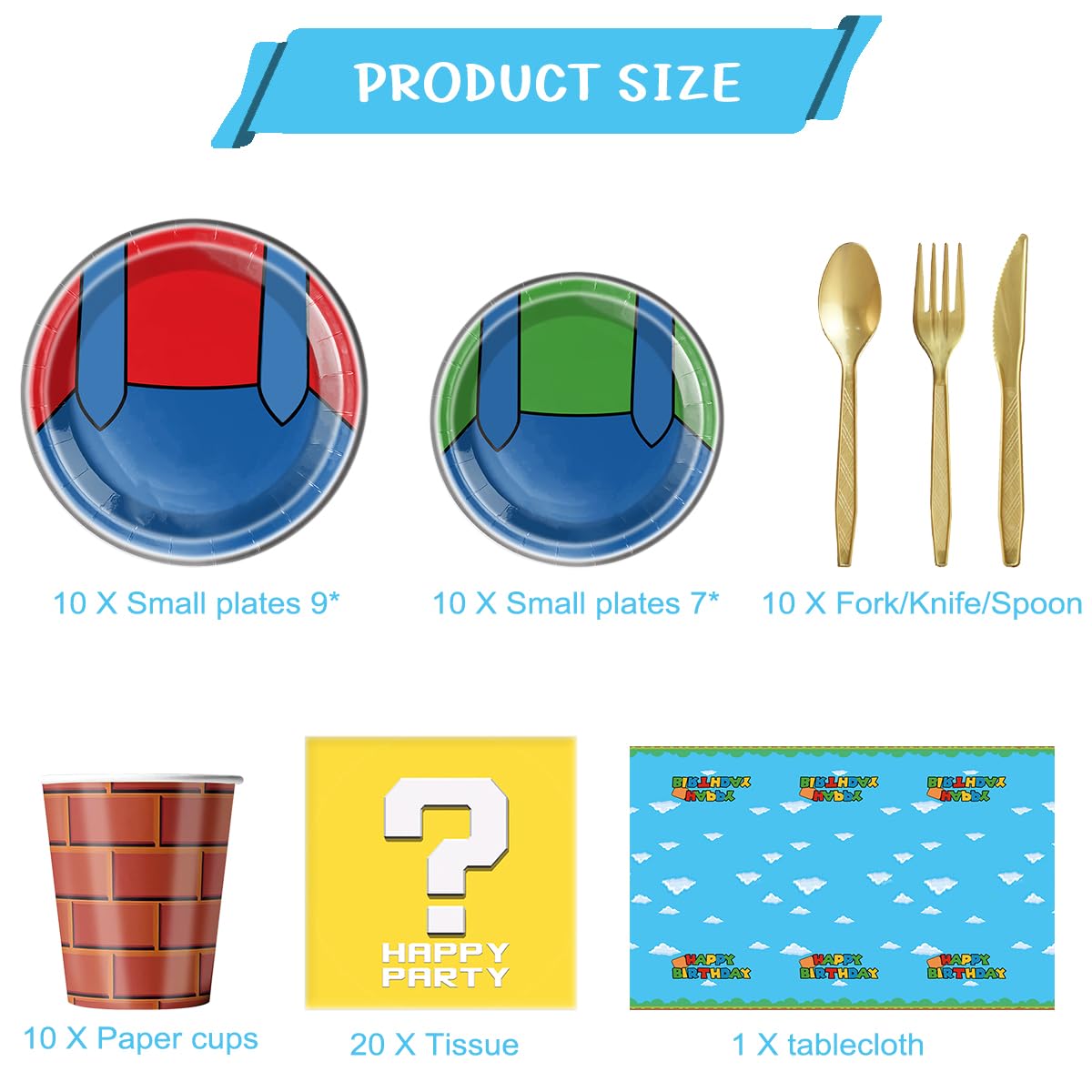 OU RUI Super Brother napkins 6.5 x 6.5 inch add tidy party touches