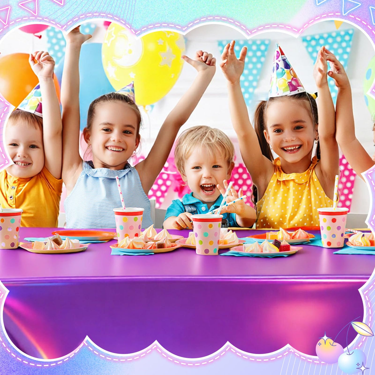Oudain reusable party cloths provide quick setup and simple post-event cleaning
