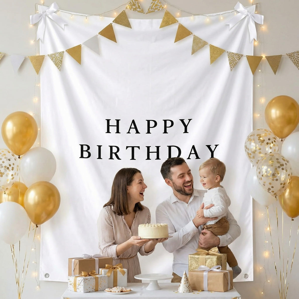 Oudain white ribbons add subtle elegance to chairs, tables, and gifts.