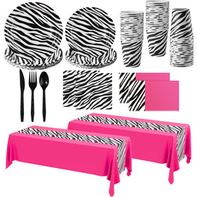 Oudain zebra tablecloth 54x108 inches for a bold safari backdrop and surface protection