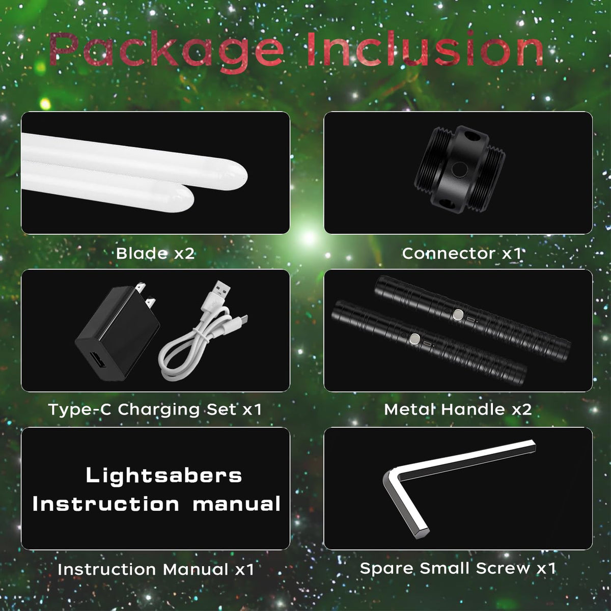Oueyes Lightsabers aluminum handle offers comfortable grip.